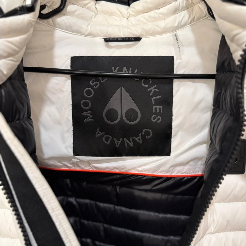 Moose Knuckles White Puffer Vest